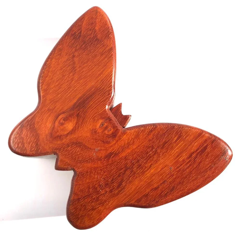Butterfly Wood Puzzle Box Stash Box secret compartments Intarsia Jewelry Box